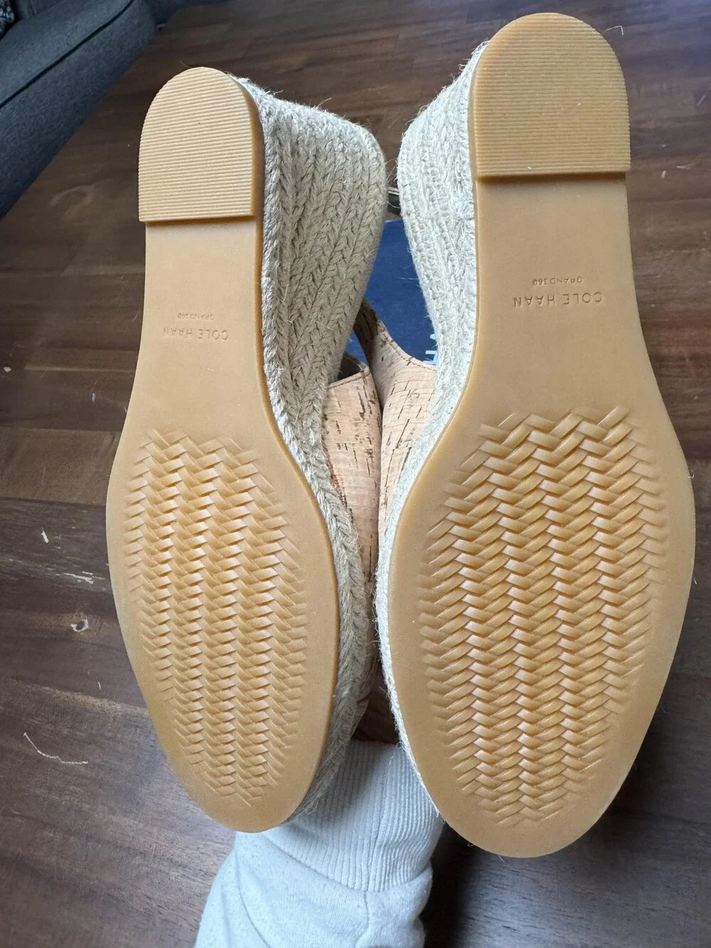 Cole Haan Shoes Womens Size 5.5 Cork Espadrille Wedge Slingback Sandals W28124